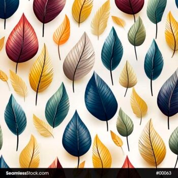 Colorful Leaves Seamless Pattern