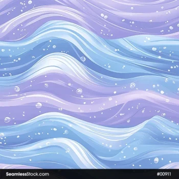 Abstract Pink And Blue Waves Seamless Pattern