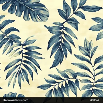 Beautiful Leaves And Branches Seamless Pattern