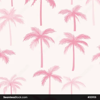 Palm Trees On Pink Palette Seamless Pattern