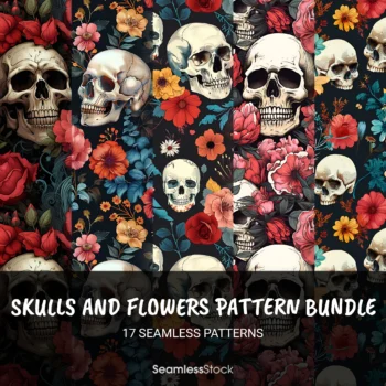 Skulls And Flowers Pattern Bundle