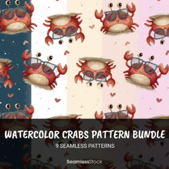 Watercolor Crabs Pattern Pack