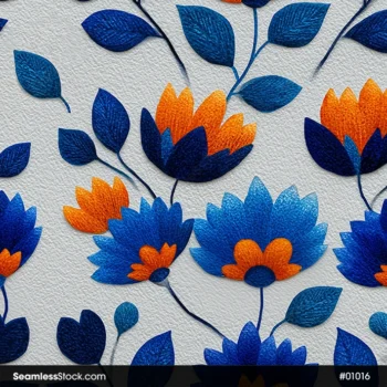 Flowers And Leaves On Pastel Colors Seamless Pattern