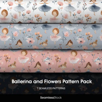 Ballerinas And Flowers Pattern Bundle