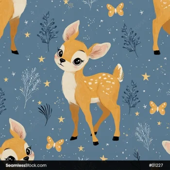 Beautiful Deer Seamless Pattern