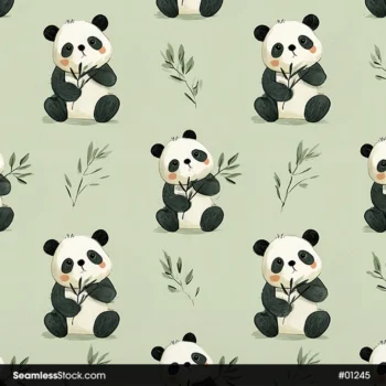 Little Cute Bears Seamless Pattern
