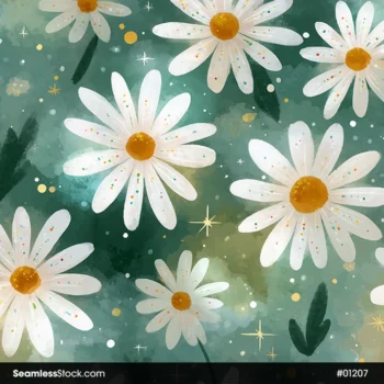 Watercolor Flowers Seamless Pattern