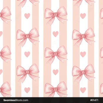 Bow Ties And Stripes Seamless Pattern