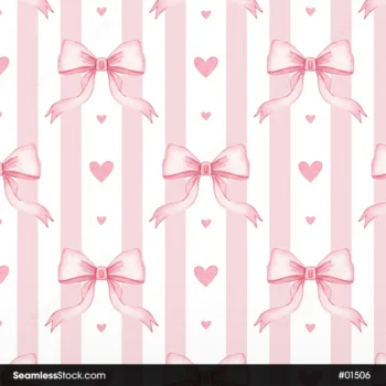 Bow Ties And Stripes Seamless Pattern