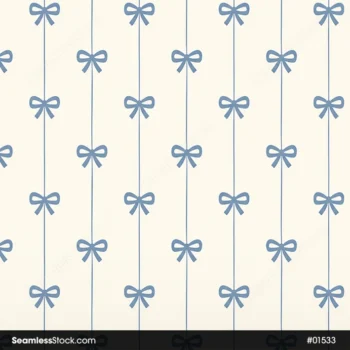 Bow Ties And Stripes Seamless Pattern For Girls
