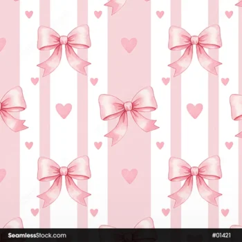 Bow Ties And Stripes Seamless Pattern