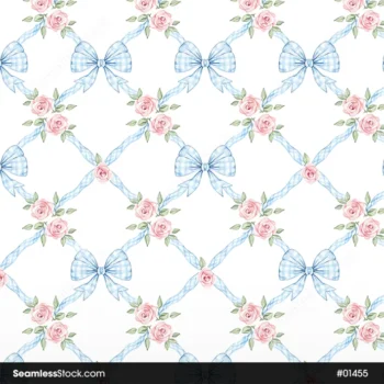 Bow Ties Lattice Seamless Pattern