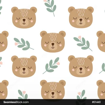 Cute Bears Seamless Pattern