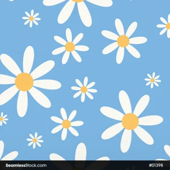 Daisy Flowers Seamless Pattern