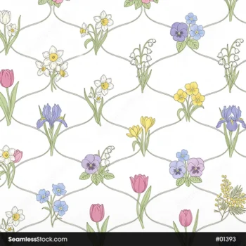 Delicate Vintage Flowers Seamless Pattern