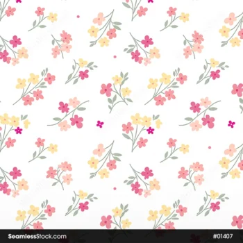 Doodle Flowers Seamless Pattern