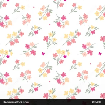 Minimalist Floral Seamless Pattern