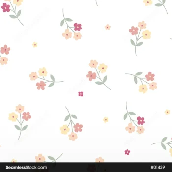 Minimalist Flowers Seamless Pattern