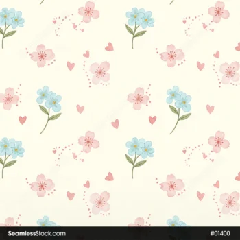 Watercolor Flowers Seamless Pattern