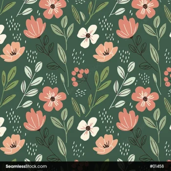 Watercolor Flowers Seamless Pattern