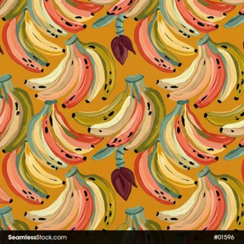 Bunch Of Bananas Seamless Pattern For Adult