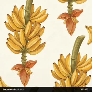Bunch Of Bananas Seamless Pattern For Adult