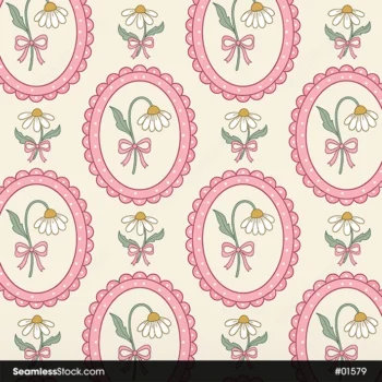 Delicate Flowers Seamless Pattern For Girls