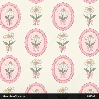 Delicate Flowers Seamless Pattern For Girls