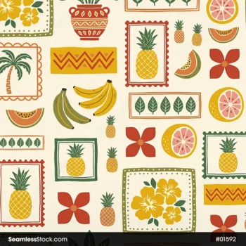 Doodle Flowers Seamless Pattern For Girls