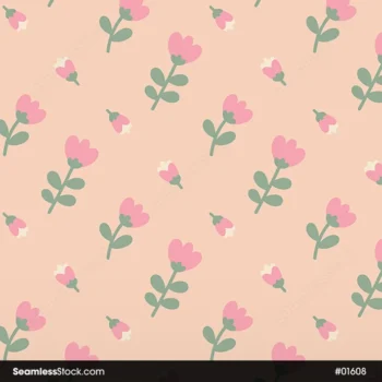 Doodle Flowers Seamless Pattern For Girls